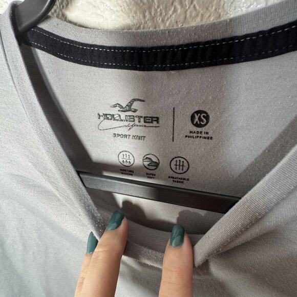 Hollister Sport Knit Mens Gray T-Shirt XS‎ Breathable Fabric - Picture 5 of 5